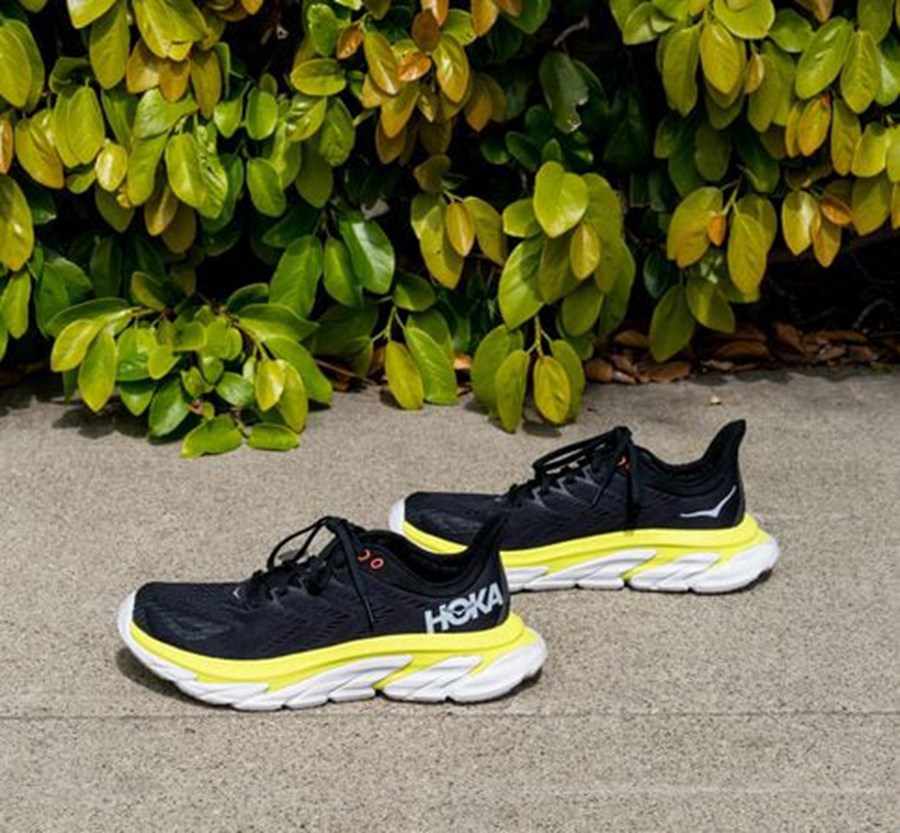 Hoka One One Mens Running Shoes - Clifton Edge - Black - MEPO21950